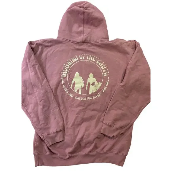 Brothers Marshall Hoodie Surf Graphic Pink Pullover Size L Y2K Beach Vibes - Picture 2 of 7